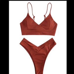 Zaful V-cut High Leg Bikini size large